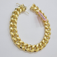 13mm 14k Yellow Gold Bracelet 8 Inch Miami Cuban Link Box Clasp Men's REAL 14kt