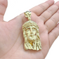 10k Gold Jesus Head Charm Rope Chain Necklace 6mm 20'' Set & Pendant 10kt REAL
