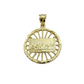 Real 10k Gold Rope Chain Last Supper Pendant Set, 24 Inch 3mm necklace & Charm