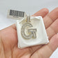 Real 10K Yellow Gold Initials Diamond Cut Charm A-Z Pendant  Alphabets