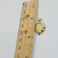 Real 10k Yellow gold nugget heart pendant  charm 10kt gold