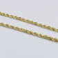 Real 10k Gold Rope Chain Cross Pendant, 3mm Necklace 20" inch With Charm, 10kt