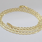 10kt Yellow Gold Anchor Mariner Link Chain Necklace 18Inch 4mm Lobster Lock Real