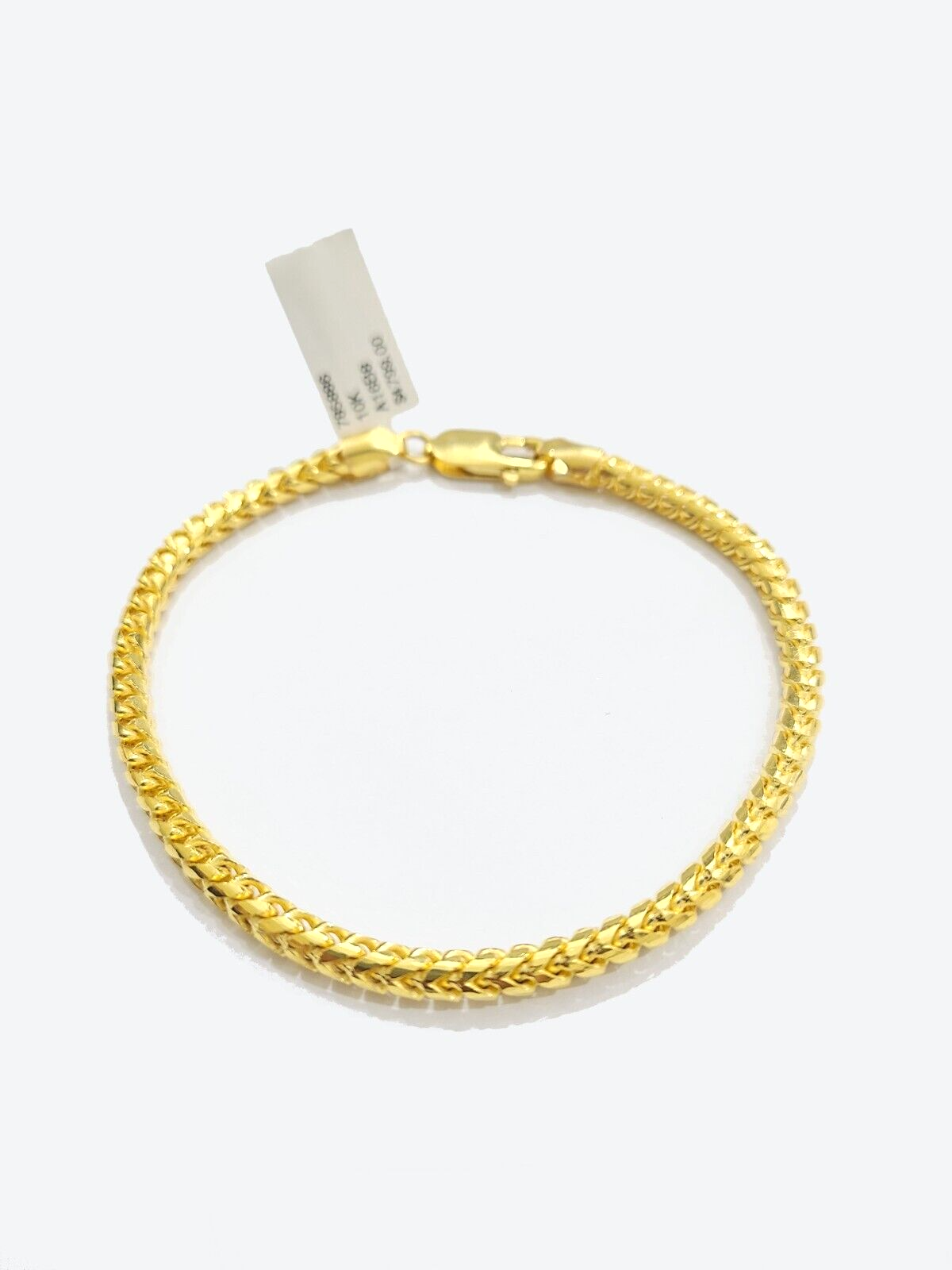 Real 10kt Solid Yellow Gold Franco Bracelet Unisex 8'' Inches 4mm