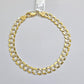 Real 10k Yellow Gold Bracelet Cuban Curb link 7mm 8 Inch Two-tone Cuts SOLID 10k