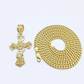 14k Gold Cross Charm Miami Cuban Link Chain 5mm 26'' Necklace 14kt Pendant SALE