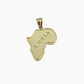 10k Yellow Gold Africa Map Charm Rope Chain 20 Inch Necklace Pendant SET SALE