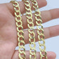 10k Solid Yellow Gold Cuban Curb Link Chain 8.5mm Necklace 22'' Lobster Lock
