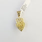 10k Yellow Gold Real Diamond Lion Head Charm Pendant