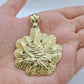 Real 10k Gold Weed leaf Charm Pendant 10kt Yellow Gold Unisex