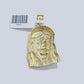 Real 10k Gold Jesus Head Charm Pendant  1.5'' Inch 10KT  Yellow Gold