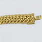 14k Yellow Gold Flat Byzantine Bracelet 7.5" Inch 17mm Real 14kt Box Lock Ladies