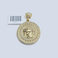 Real 10k Gold Circular Charm 10kt Yellow Gold Pendant Men Women