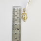 10k Yellow Gold Real Diamond Lion Head Charm Pendant