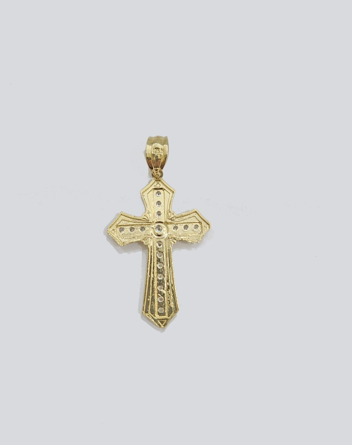 Real 10k Yellow Gold Miami Cuban Chain 5mm 20" inch Necklace Jesus Cross Charm