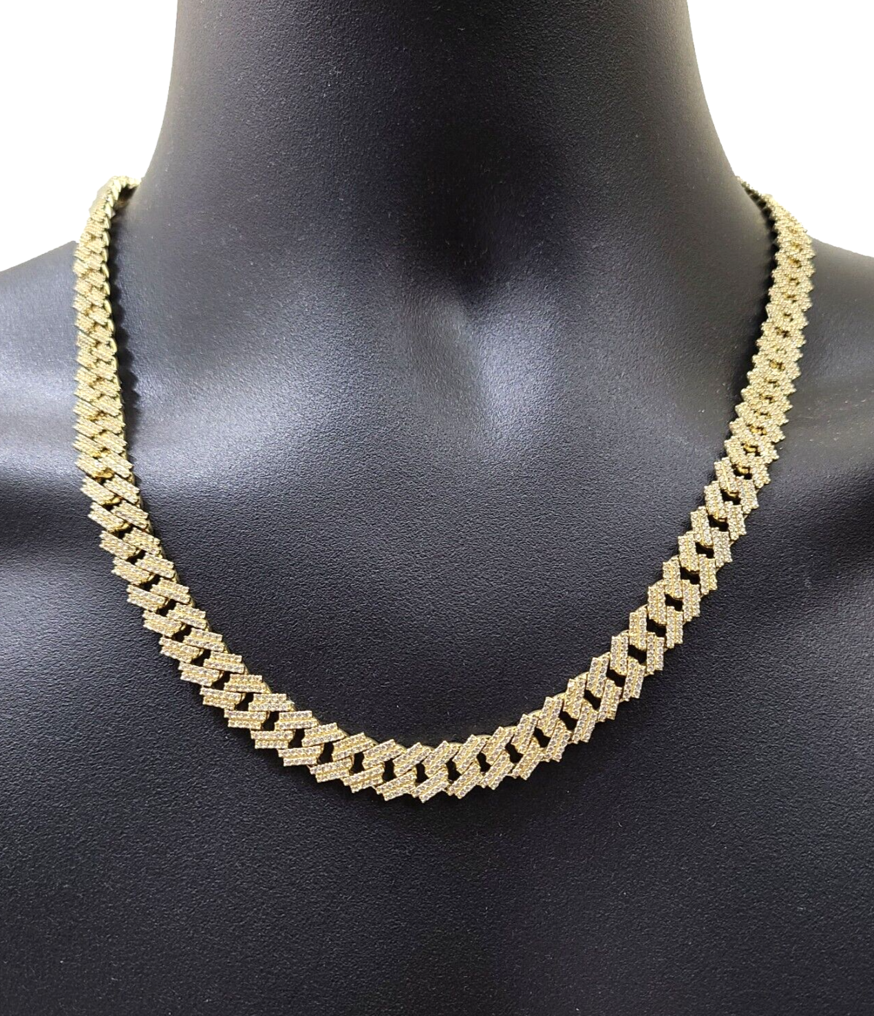 Real 10k Solid Yellow Gold Necklace Miami Cuban Chain  10mm 20" inch 10kt Unisex