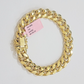 Mens 14k Yellow Gold Bracelet 7.5 Inch Miami Cuban Link Box Clasp REAL 14KT