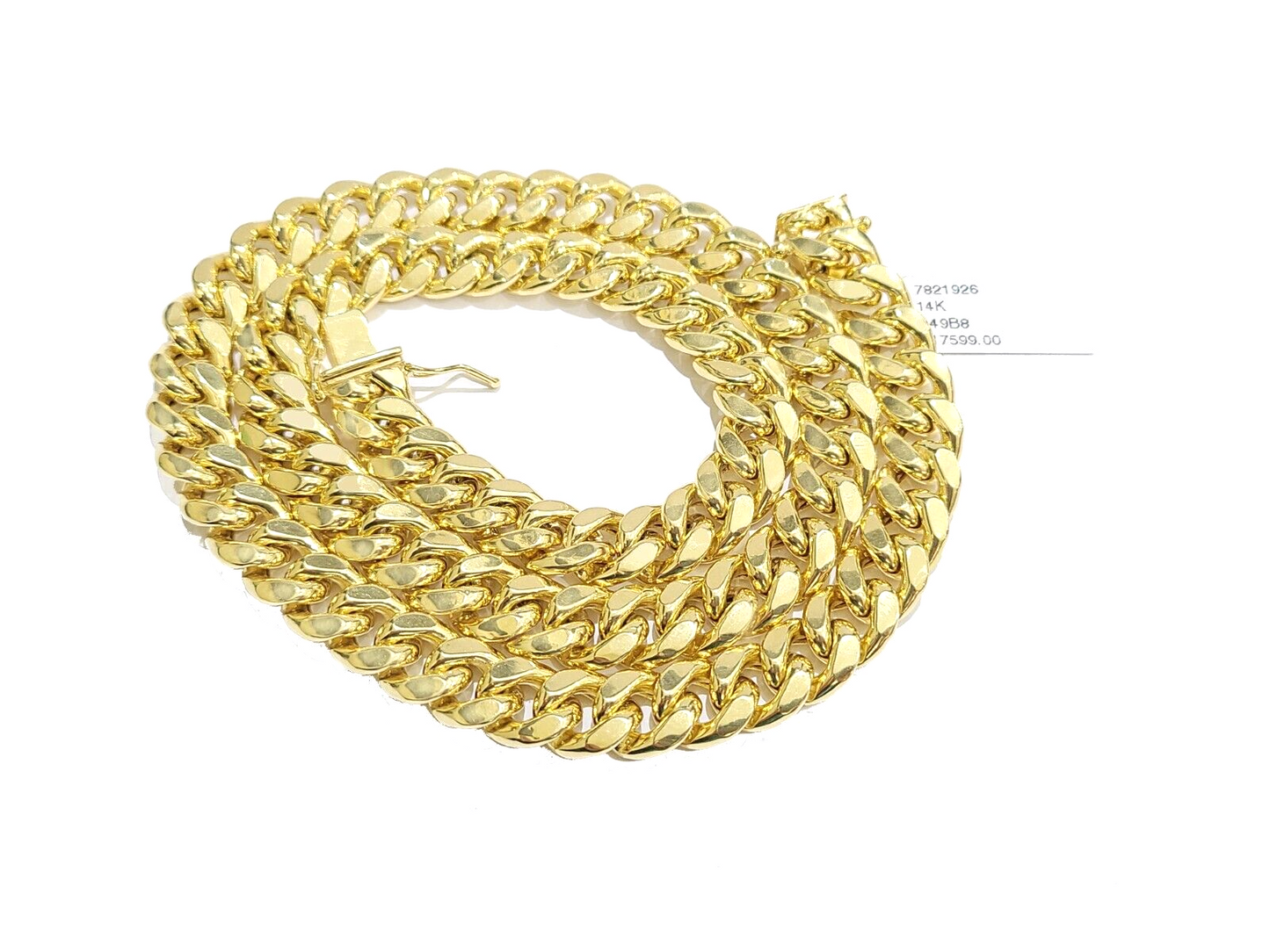 Real 14k Yellow Gold Necklace Miami Cuban Chain 9mm 20" inch 14kt Unisex Chain