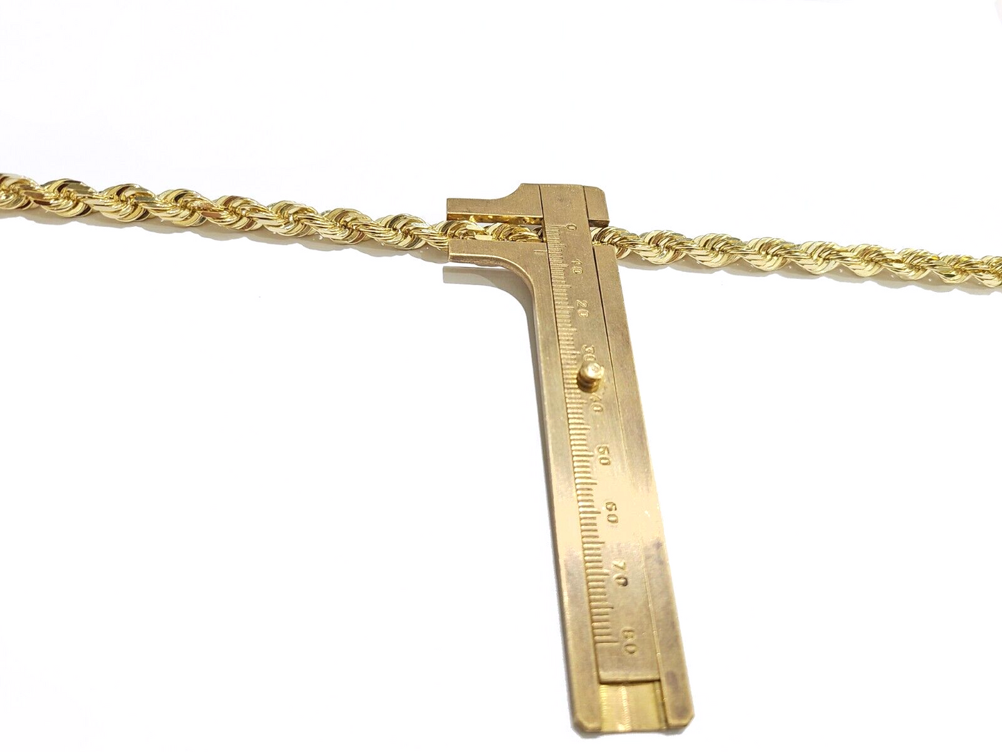 Real 14k Yellow Gold Rope Chain 24'' Necklace Jesus Crucifix Cross Charm Pendant