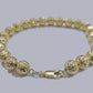 Real 10k Yellow Gold 9mm Moon Cut Bracelet 8''inch 10kt Unisex