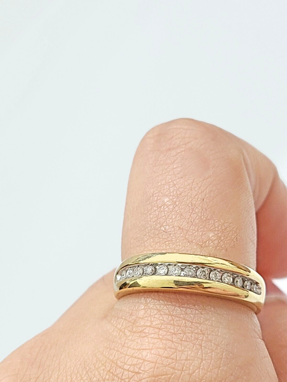 Real 10k Gold Men's Ring size 10.5 10kt Yellow gold, Wedding Band Diamond