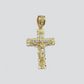 10k Yellow Gold Miami Cuban Chain 5mm 18" inch Necklace Jesus Cross Charm Real