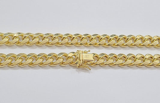 14k Yellow Gold Miami Cuban Link Chain 10mm 28" Necklace Box Lock Real 14kt