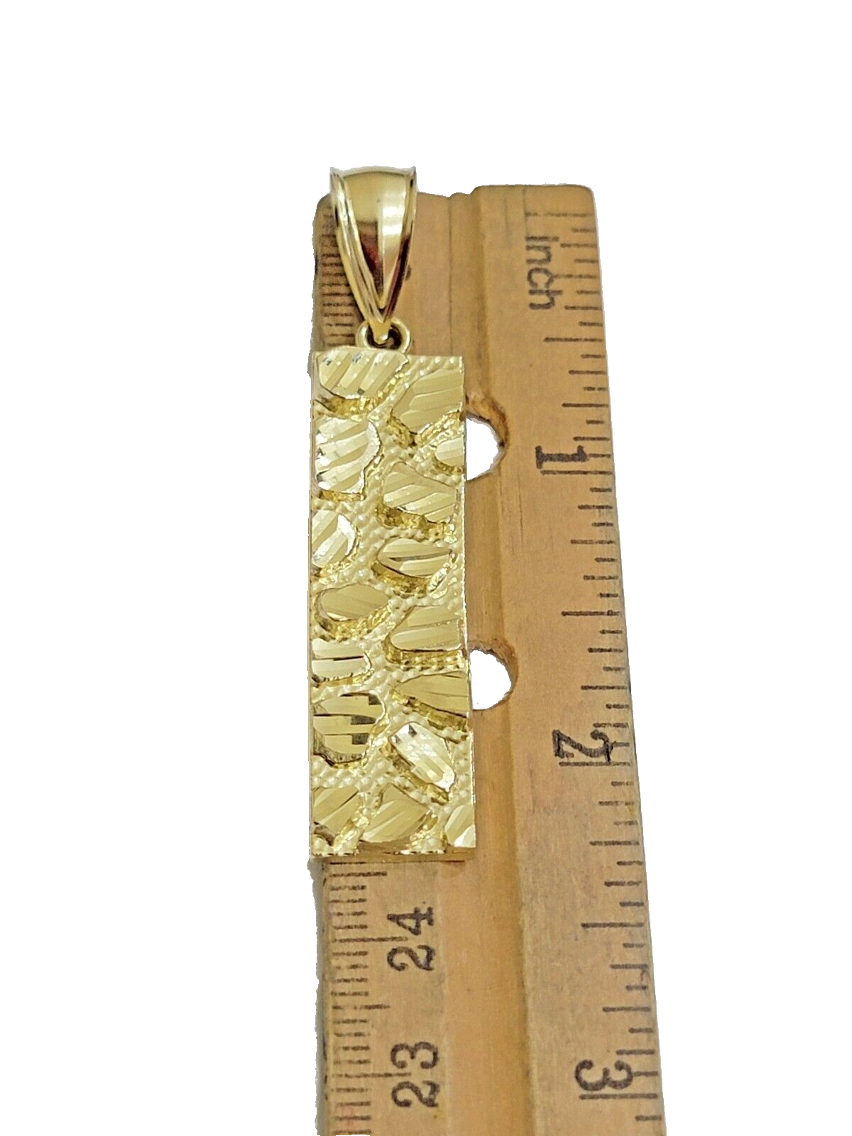 Gold bar charm on sale pendant