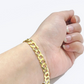 Real 14k Yellow Solid  Gold 7mm Cuban Curb Link Bracelet 7'' inch 14kt Unisex