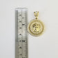 Real 10k Gold Circular Charm 10kt Yellow Gold Pendant Men Women