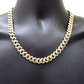 Real 10k Yellow Gold 10mm Monaco Chain Diamond Cut 22" inch Necklace