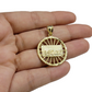 10k Yellow Gold chain Charm Pendant set Miami Cuban 4mm 24 Inch & Last supper