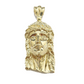 10k Gold Jesus Head Charm Rope Chain Necklace 6mm 20'' Set & Pendant 10kt REAL