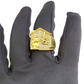 Real 10k Yellow Gold Diamond Trap House Ring White 0.55CT Diamonds 10kt Size 10