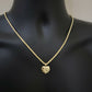Real 10k Yellow gold nugget heart pendant  charm 10kt gold