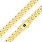 10kt Yellow Gold Royal Miami Cuban Link Monaco Chain 10k Necklace 26 Inches 9mm