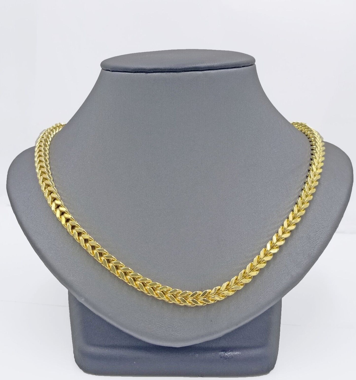 Real 10k Yellow Gold Franco Necklace 5mm 26" inch For Men's 10kt Chain