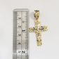 Real 10k Gold Nugget Jesus Crucifix Cross Pendant Charm 10kt Yellow Gold
