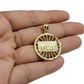 Real 10k Yellow Last Supper Circle Charm 1 Inch Pendant 10kt Necklace SALE 10kt