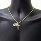 Real 10k Yellow Gold Jesus Cross Charm Rope Chain Necklace 3mm 28'' Pendant 10kt