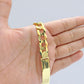 Real 10kt Yellow Gold Cuban Link ID Bracelet Unisex 8.5'' 11mm