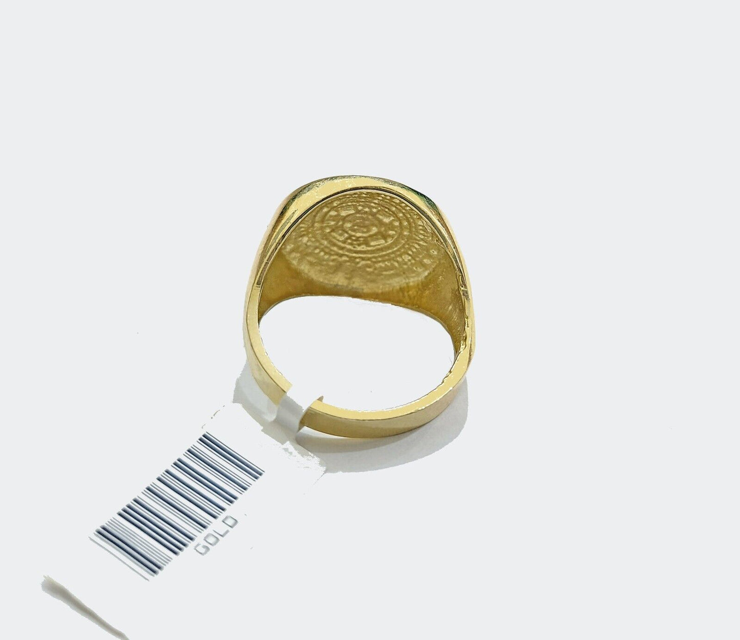 Real 10k Yellow Gold Mayan Calendar  Ring Band size 10 10kt gold