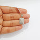 10k Yellow Gold Real Diamond Pillow Charm Pendant Men Women