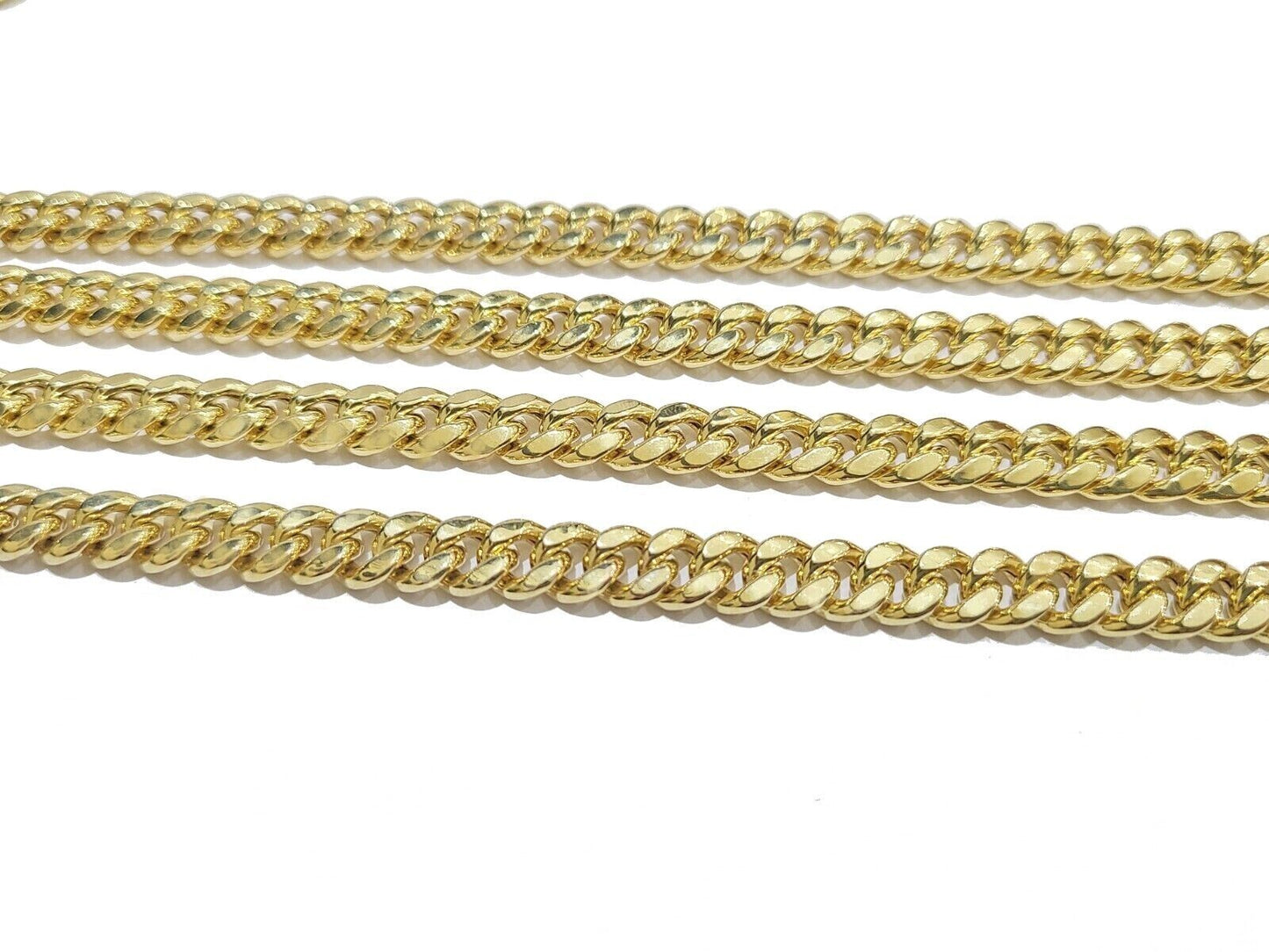 Real 10K Yellow Gold Miami Cuban Chain 6mm Necklace  20-30'' Inches Box 10kt