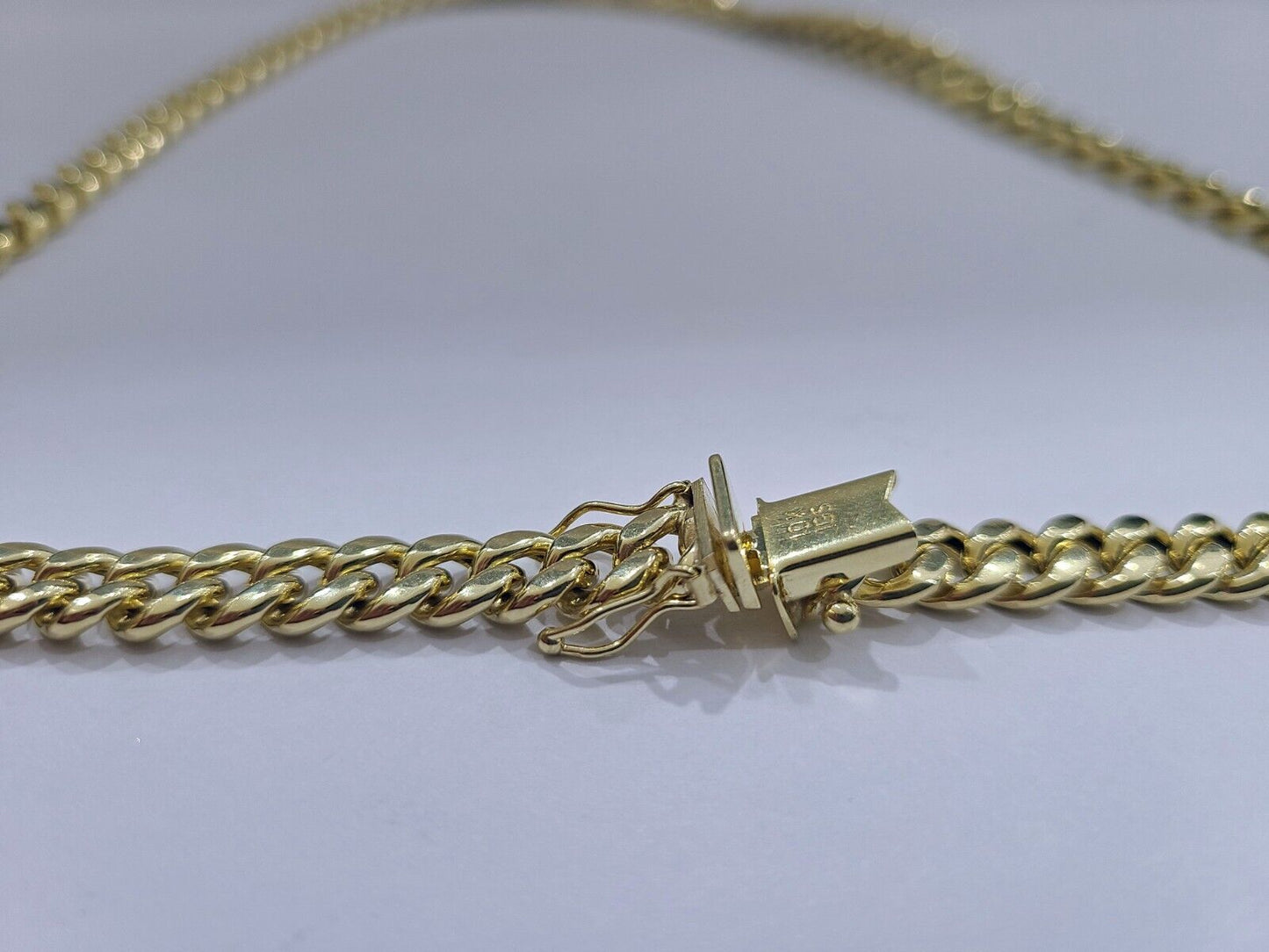 Real 10k Yellow Gold Necklace Miami Cuban Chain 6mm 20" inch 10kt Men's Chain