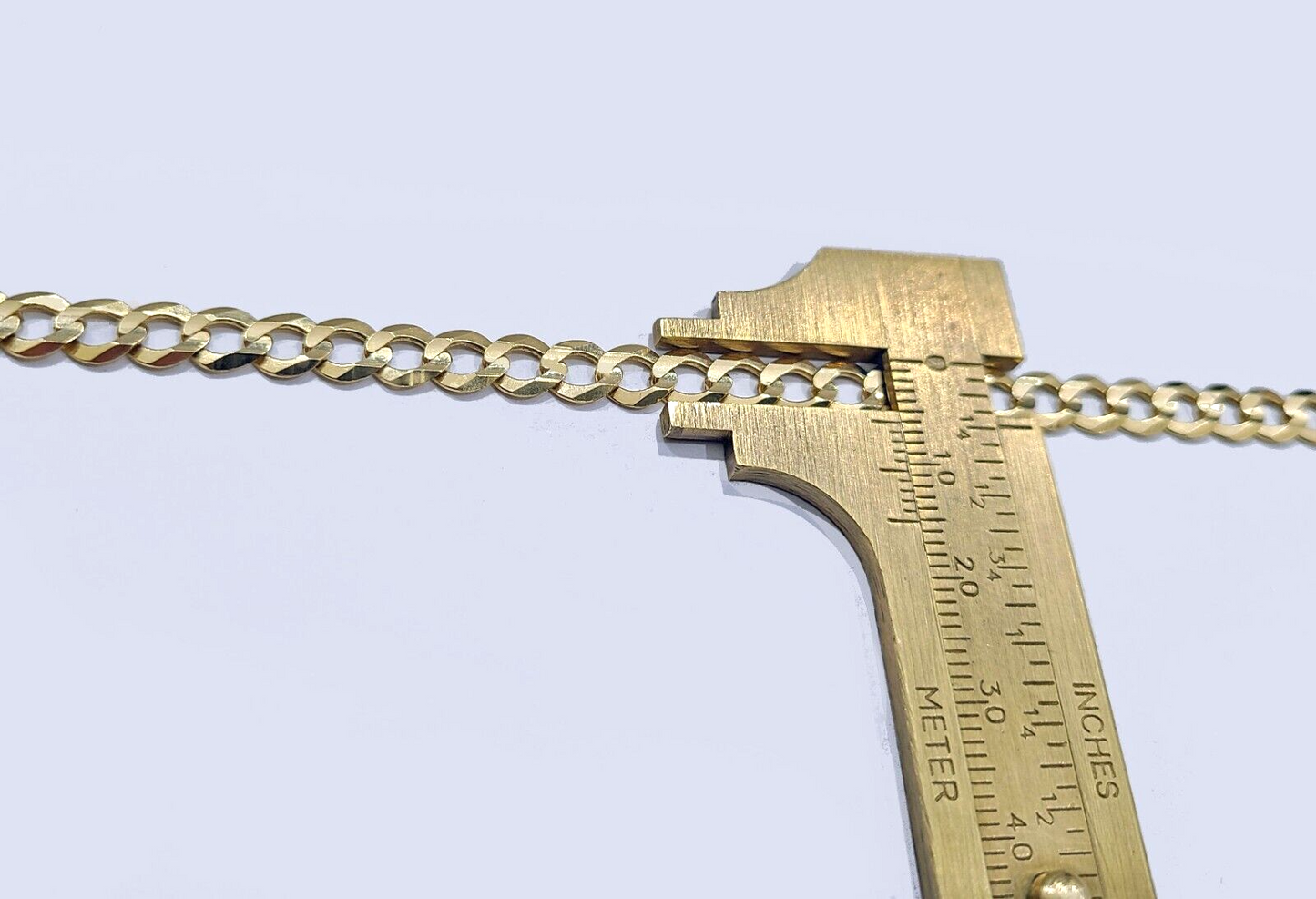 Real 14k Yellow Solid Gold 6mm Cuban Curb Link Bracelet 8'' inch 14kt Unisex