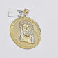 Real 10k Jesus head Charm pendant Mens 2.5 Inch Circular charm Real 10kt