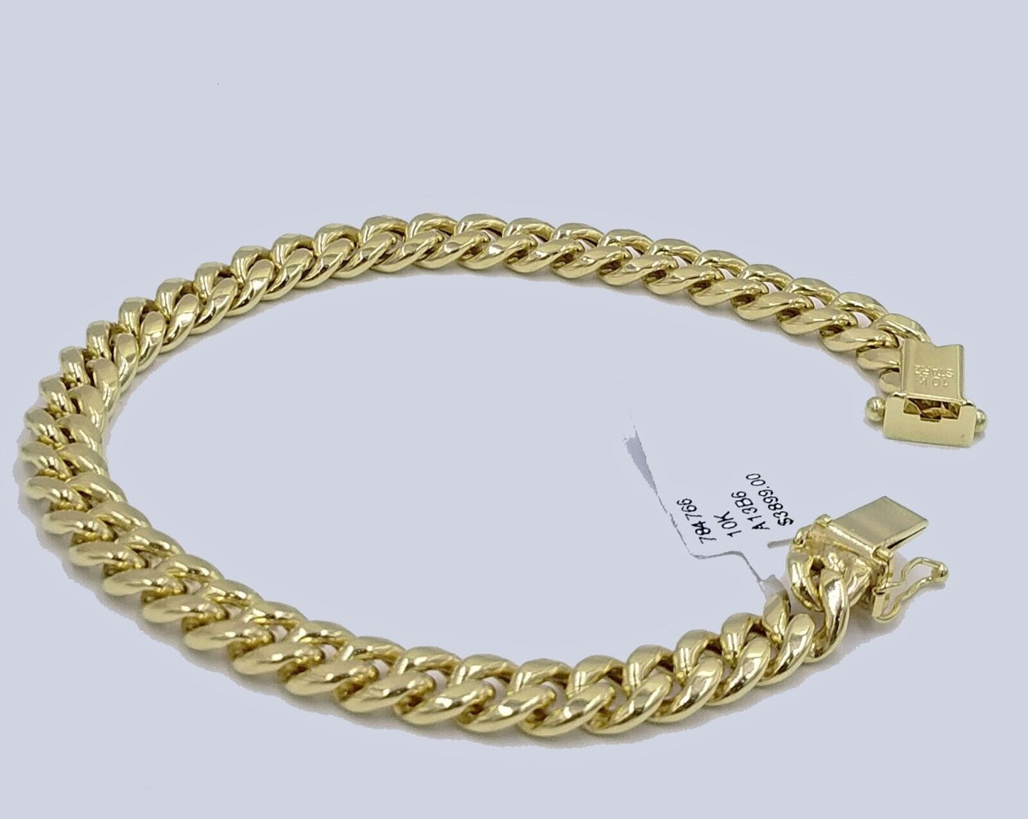 Real 10k Yellow Gold 8mm Miami Cuban Link Bracelet 8" inch Men and Women