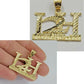 Real 10k Yellow gold charm Pendant LIVE TO HUSTLE 10kt gold