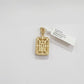 10k Yellow Gold Real Diamond Pillow Charm Pendant Men Women